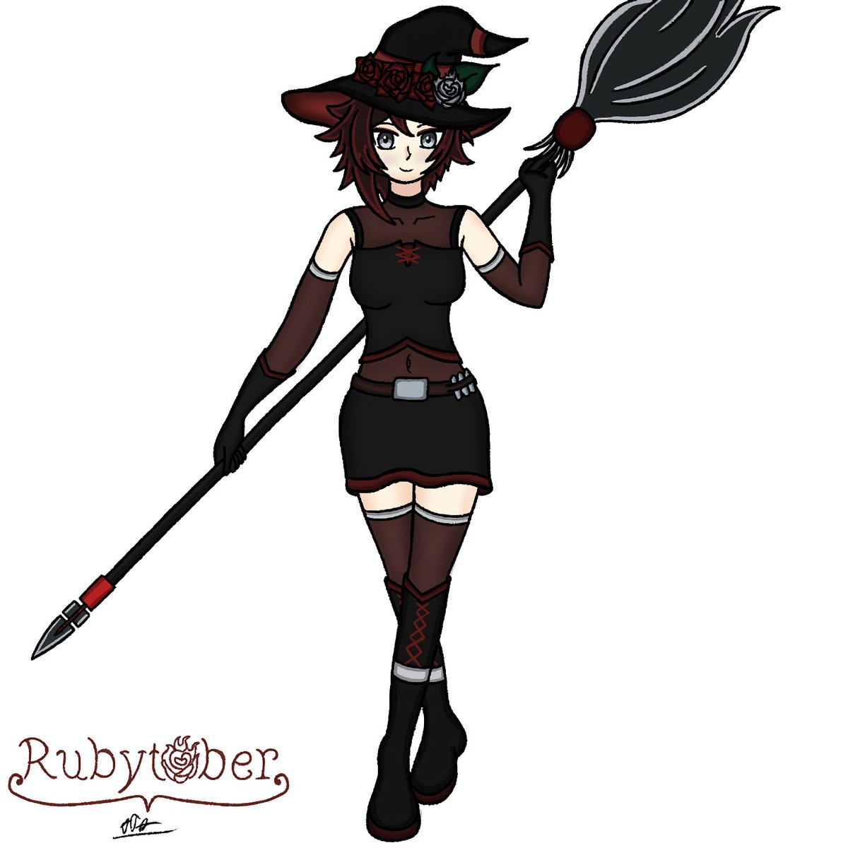 Arektheartist's tweet photo. Rubytober day 14 - Witch Ruby!

#RWBY #RWBYfanart #Rubytober #RubyRose https://t.co/iCWCZs2Sec