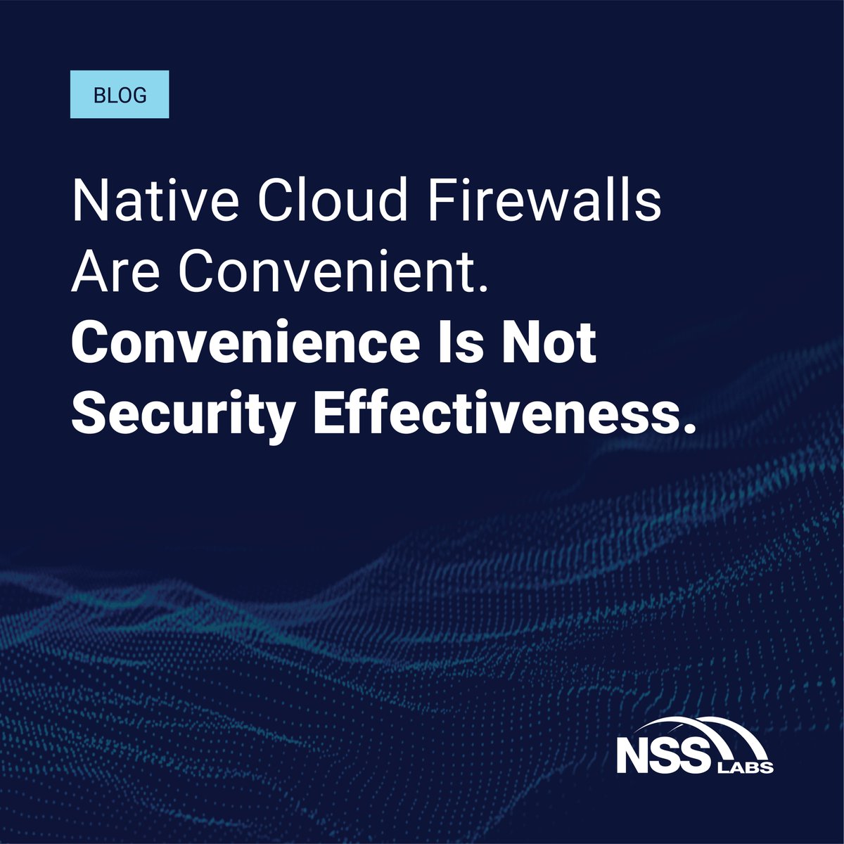 nss_labs's tweet photo. Convenience has value. But convenience doesn’t block exploits.

In today’s blog, Bob Walder breaks down our 2026 Cloud Network Firewall test, published by @CyberRatings. The results show why the better question isn’t “native or third-party?” It’s “what job does this control need to do?”

First assess your specific needs, then evaluate each product explicitly.

🔗Read the blog: https://t.co/gVZHZFATH0