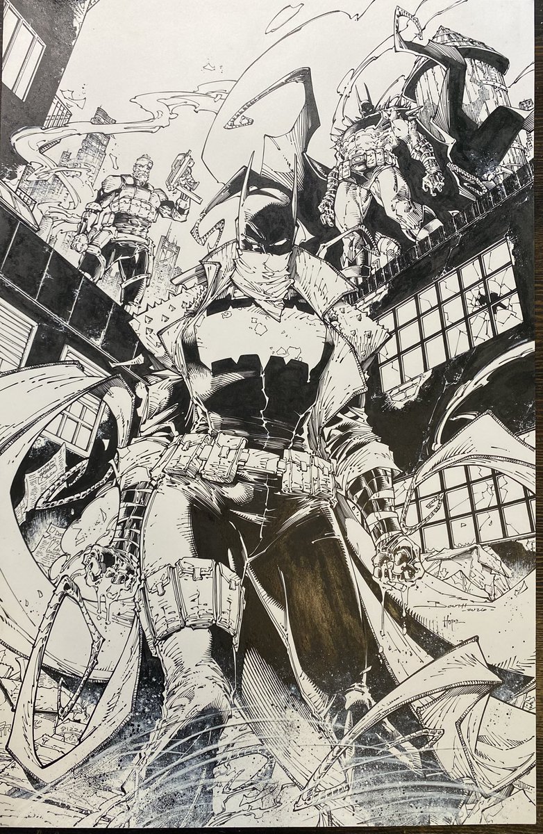 inkmonkeyhope's tweet photo. LATE to the party as usual.   
🙋🏻‍♀️-wh’zaaaap!

@Demonpuppy ✏️
#SandraHope ✒️
@adalhouse 🎨
#AbsoluteBatman #variantcover #comicart #traditionalart https://t.co/bI1YVyLGHg