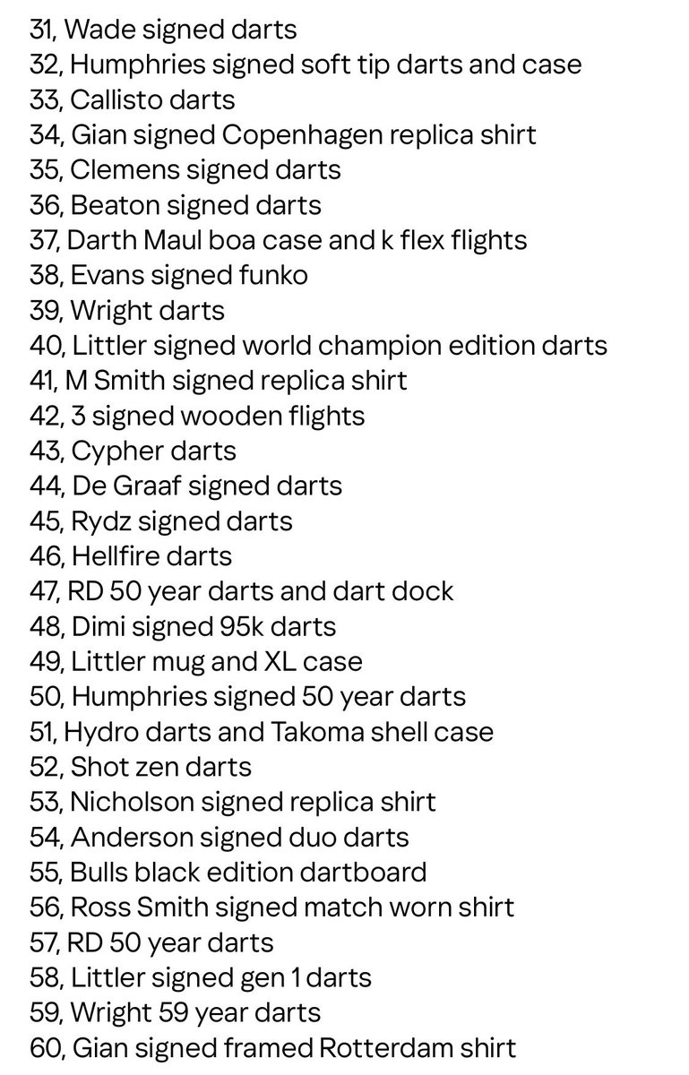 mmleak1605's tweet photo. 🚨 Here we go, the 2026 Christmas raffle. Details of how to enter are below along with a list of all 60 prizes. As always, it’s £5 to enter the raffle, you can have as many goes as you like, and all names will then be put on a wheel and the draw will be live on X. This is our most expensive collection of prizes ever, with a first prize worth £600. If we sold all these items it would amount to over £6k. If you can enter thank you. If you can’t every share on your socials is massive. All pictures of the prizes will follow, thank you in advance Raffle Brothers 🎯🎯🎯