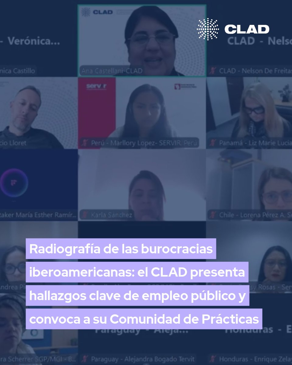 CLAD_Org's tweet photo. El CLAD, en alianza con el PNUD, presentó los resultados del primer estudio regional "Iberoamérica en Datos: Radiografía de las burocracias y Tendencias del Empleo Público", con la participación de representantes de 17 países.

🔗 Lee la nota completa: https://t.co/3ev2epN9mb https://t.co/uDKaj7uuGF