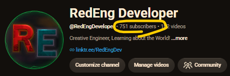 RedstoneEngine0's tweet photo. I'm celebrating reaching 750 subscribers today! Three quarters of the way to 1k!

Thanks to the Hytale WorldGen community for the *huge* help to get me here! You guys are the best!

Also, I'm working on something big behind the scenes to streamline the learning process! 👀 https://t.co/dcbjLFZHpy