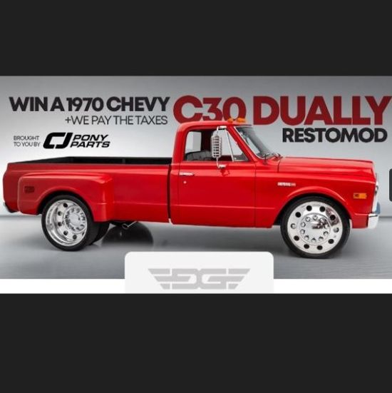 oldcarraffle's tweet photo. New car raffle: 1970 Chevrolet C30 Dually 360HP Restomod plus $11,000 for Taxes
Benefits Classic Truck Dream Giveaway
Drawing: November 4, 2026
Details, rules and tickets: https://t.co/hx7rUezFEq
#CarRaffle #CarGuys #Chevrolet https://t.co/lIomAm89Vk