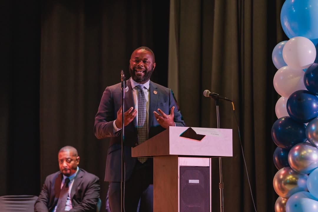 SenatorMcCray's tweet photo. What a moment to stand before Mervo’s Class of 2027 for their Senior Inauguration! We had a conversation about protecting your name, being intentional with your decisions, and understanding that your reputation can walk into a room before you ever get there

#IntentionallyFocused https://t.co/963aDfL291