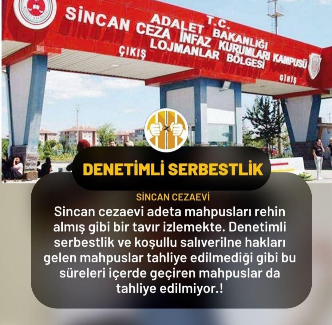 cezaeviihlaller's tweet photo. 📍SİNCAN CEZAEVİ'NDE HAK İHLALLERİ DEVAM EDİYOR! 

@dilankuntayan

‼️Türkiye'nin birçok hapishanesinde sağlık erişiminin engellenmesi, sürdürülmesi, keyfi cezalar ve cezaevi idarelerinin kötü muameleleri her gün bizzat iletiliyor. Kaybedilen Hayatlar https://t.co/DKgnKShgzh
