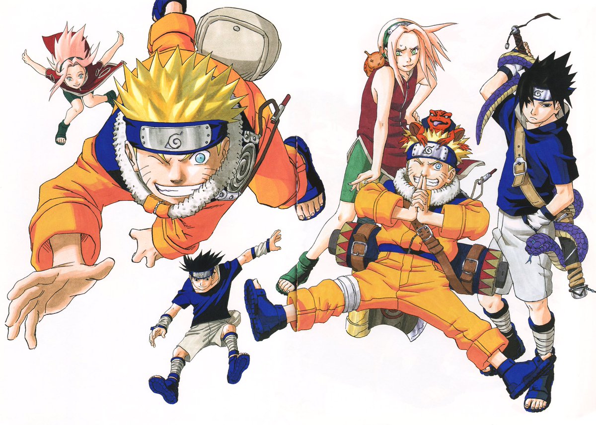 il6chu's tweet photo. genin team7 were posing like their lives depend on it https://t.co/dkCJ6Q3vWe