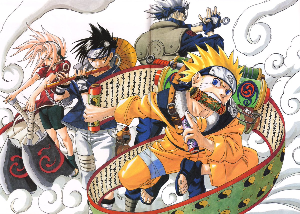il6chu's tweet photo. genin team7 were posing like their lives depend on it https://t.co/dkCJ6Q3vWe