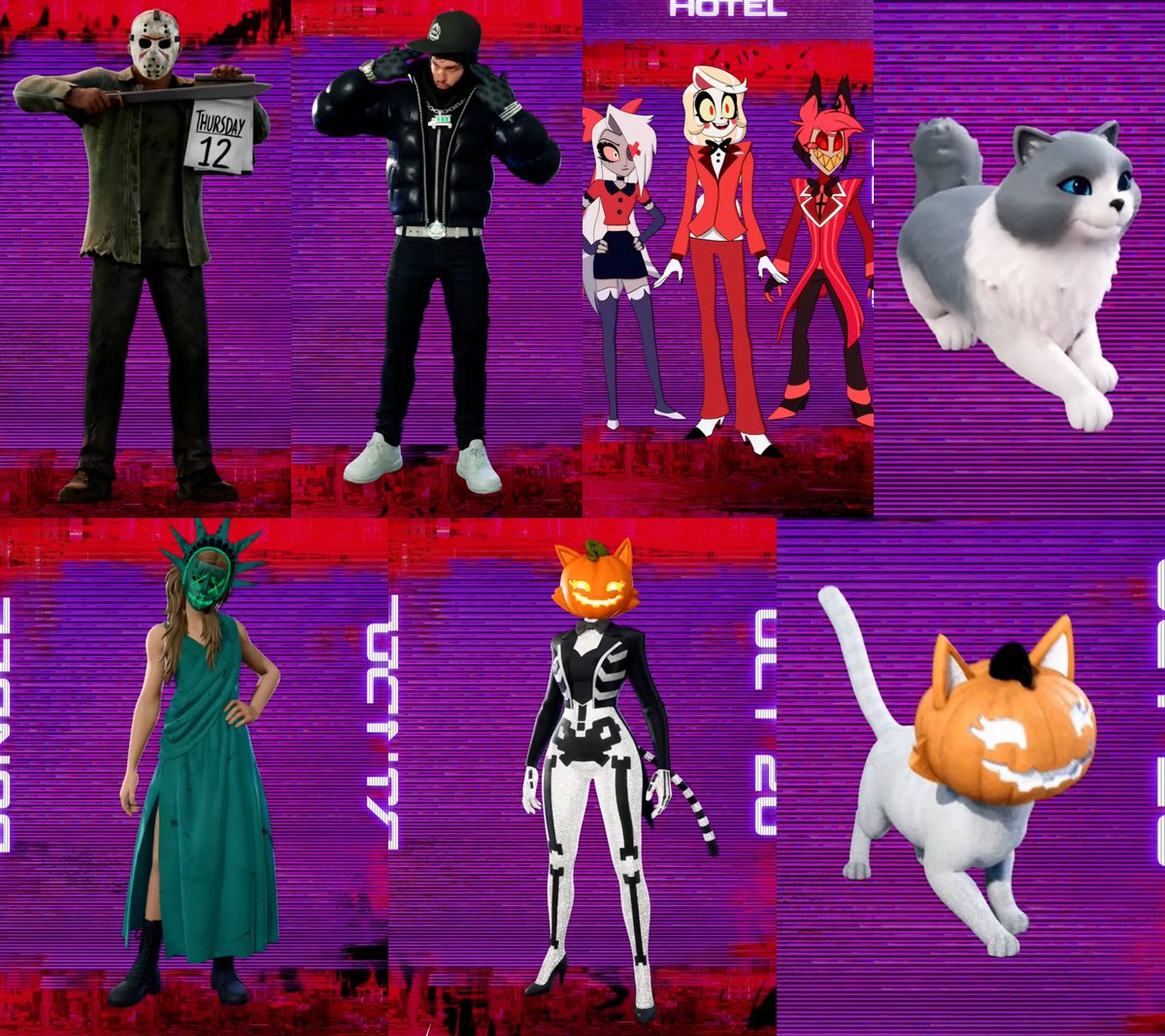 ShiinaBR's tweet photo. NEW FORTNITE SHOP UPDATES

- TONIGHT → Jason
- TOMORROW → Yeat
- FRIDAY → Hazbin Hotel, Fancy Ragdoll
- SATURDAY → The Purge
- TUESDAY → Sugar (Spice Remix), Nitemare Cat https://t.co/BP8TY6ptcj