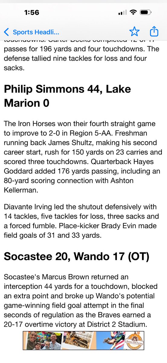 JShultzRB2030's tweet photo. Thanks for the shout out Post and Courier News Paper https://t.co/7anCVWGdZh