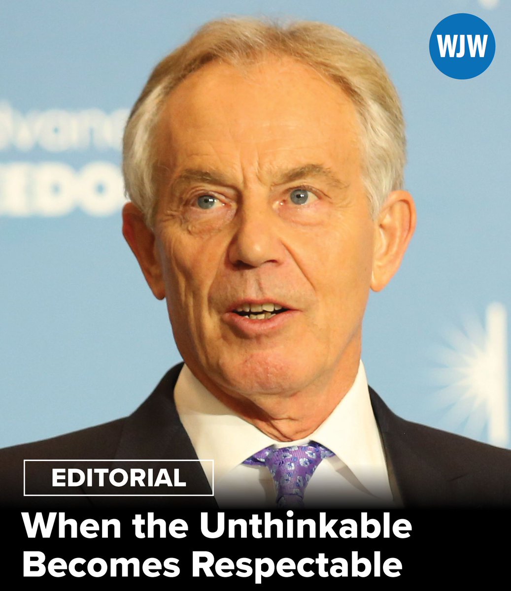 WJWeek's tweet photo. As Blair argues, replacing two states with fantasies about eliminating one of them does nothing to advance Palestinian self-determination. https://t.co/aCFNNj1WlO https://t.co/mVUxGjxoZ6