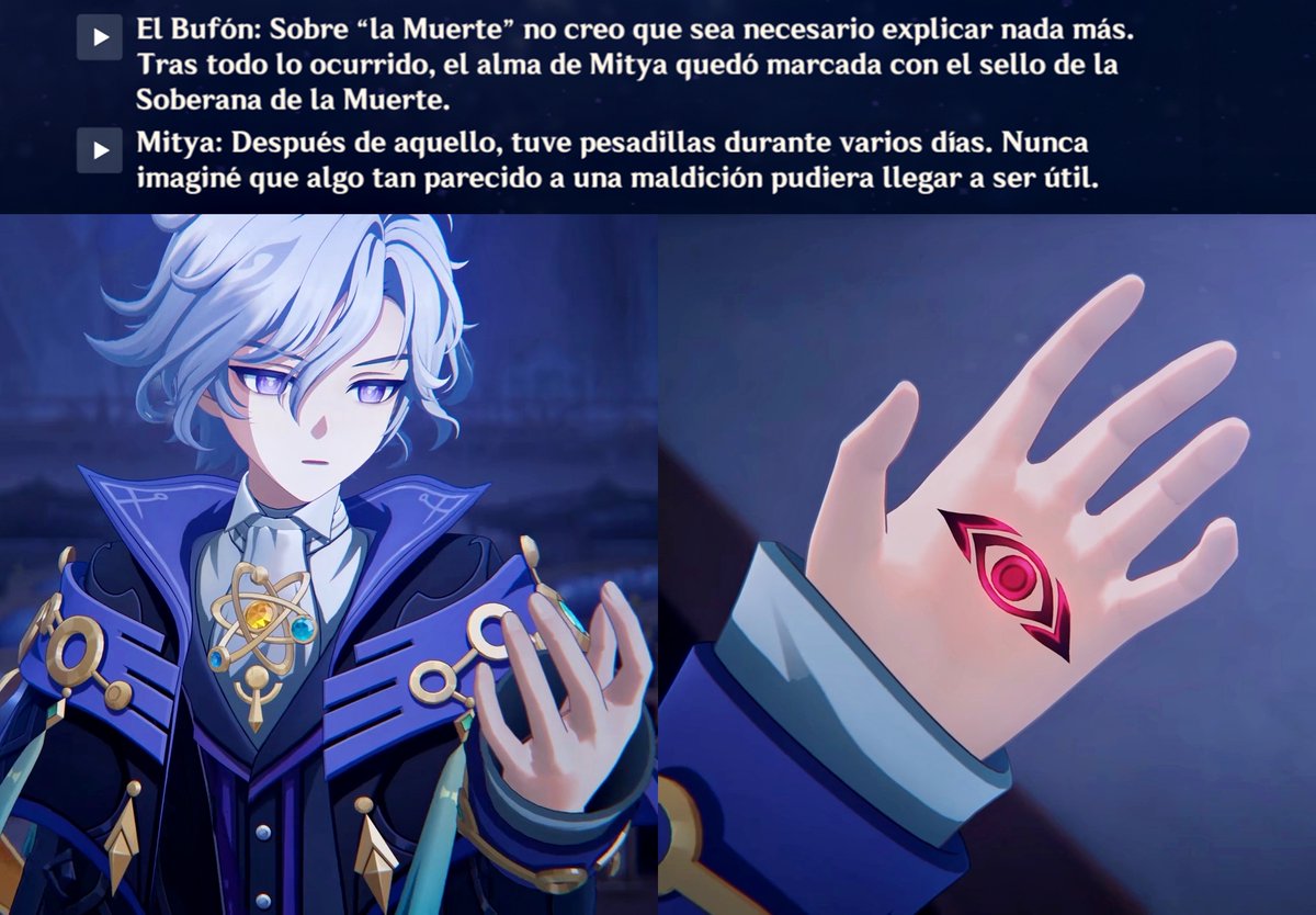 MeiruMoon's tweet photo. Un compa que es super simp de Ronova me dijo en broma que Ronova no murió porque una parte de ella está dentro de Mitya, lo cual sigue siendo absurdo pero dentro de todo tiene cierta lógica pensar que lo que murió fue su divinidad pero parte de su alma se quedó en alguna parte https://t.co/AFtKnPdpJB