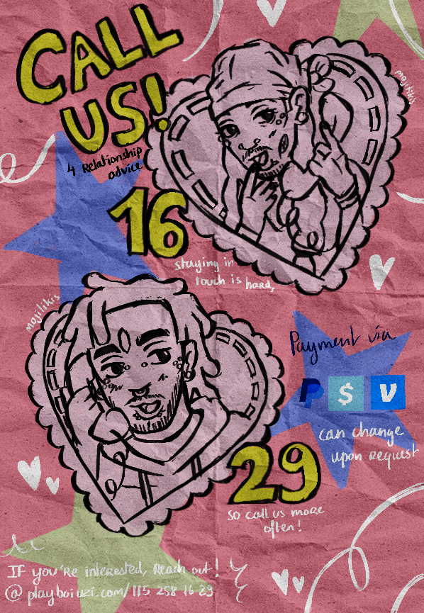 mojitikis's tweet photo. "staying in touch is hard, so call us more often! ;3"
pinterest template! scammer au kinda https://t.co/zdaTjNtr8N