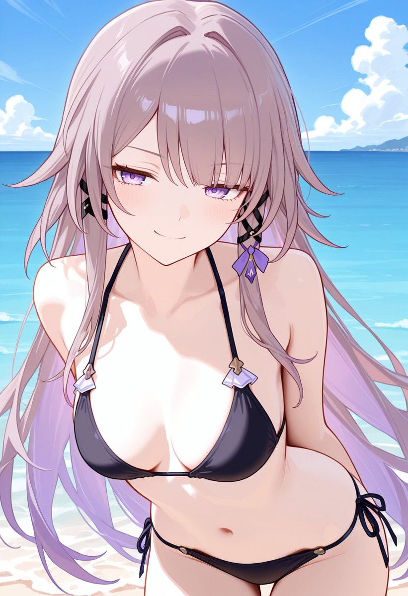 b_neko0505's tweet photo. 崩壊スターレイル　マダム・ヘルタ　AI　ビキニ
#AIイラスト https://t.co/YZs6oT0gt6