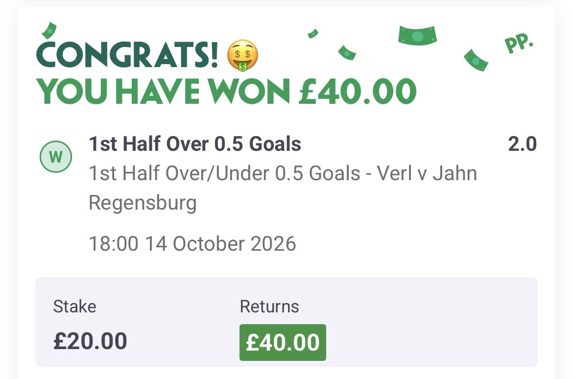 FHGoals's tweet photo. 2 bets 2 wins 😄 https://t.co/pGjQbnQRns