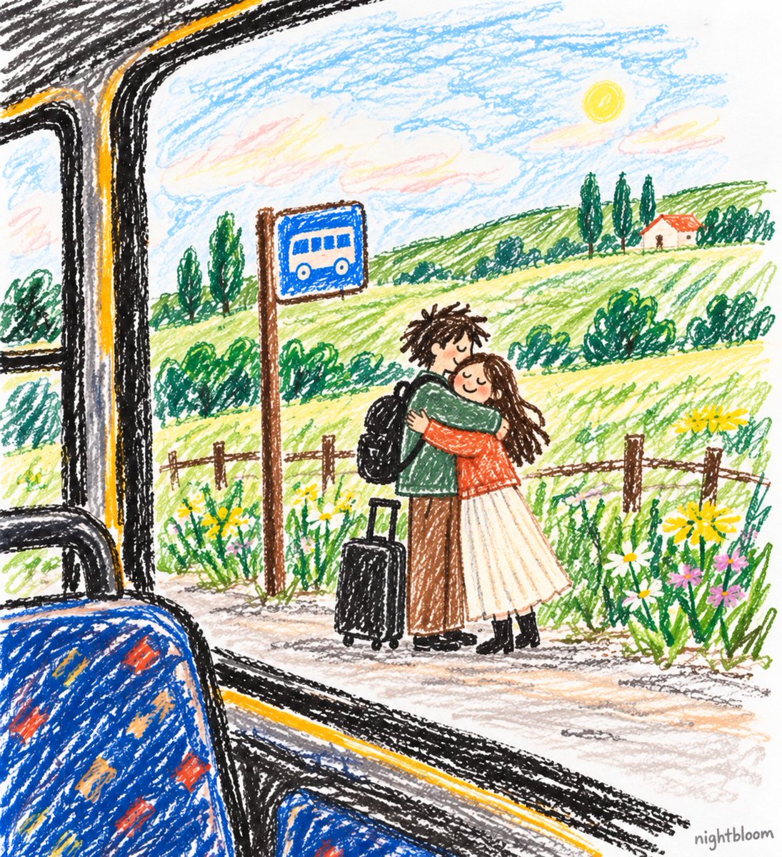 Nightbloomc's tweet photo. “some hugs feel like trying to stop the clock.” https://t.co/yhZDlEyy6j
