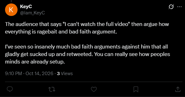 muroh1ro's tweet photo. @iam_KeyC @nafeasonto Why block? I can acknowledge that 7R fans can be shity but their shitieness does not negate his, i've seen enough of his arguments and debates on twitter to tell that he's absolutely not arguing in good faith https://t.co/WBZQJhHNbA