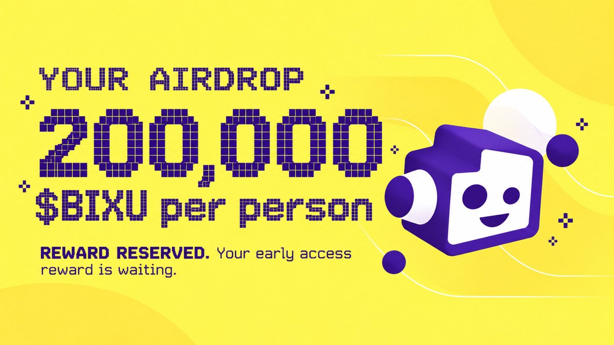 bixuworld's tweet photo. Your Airdrop $200,000  

Apply: https://t.co/dx80pMxRix

FCFS https://t.co/8FzDGkgyqx