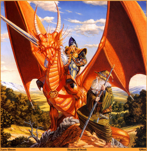 cawoodpublish's tweet photo. 'Lord Gunthar and Fisban' by Larry Elmore https://t.co/tNihTKCTqE