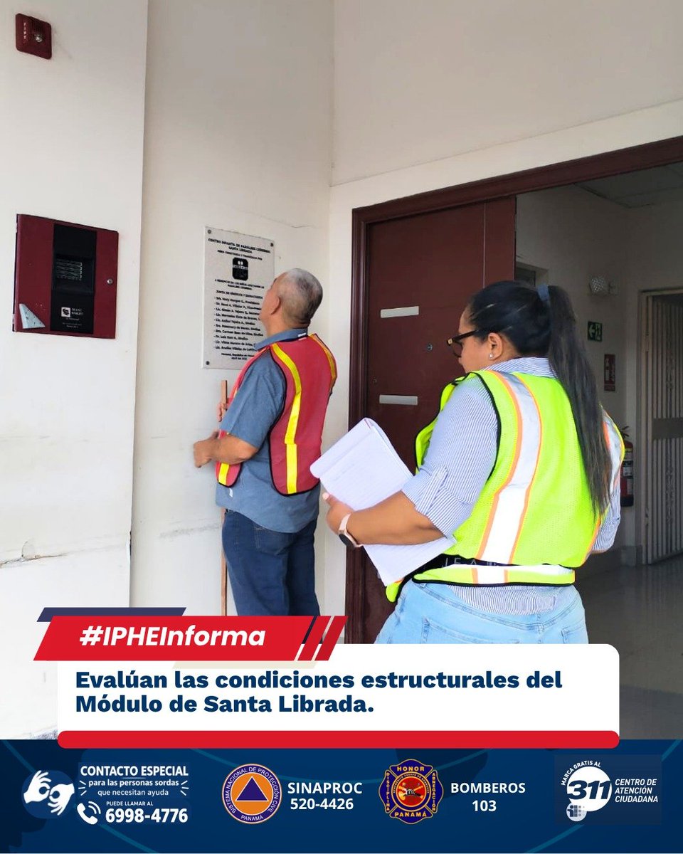 IPHEinclusivo's tweet photo. Personal del Departamento de Ingeniería y Arquitectura del IPHE realizó una inspección en las instalaciones del Módulo del Programa de Parálisis Cerebral, en Santa Librada, para evaluar las condiciones de la infraestructura y determinar si es seguro reanudar las atenciones. https://t.co/bwFq79J95g