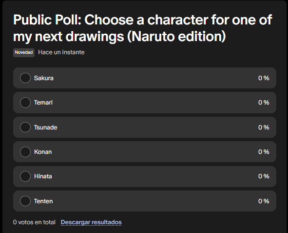 Aza19art's tweet photo. New poll up in patreon https://t.co/EYLX36ndpT