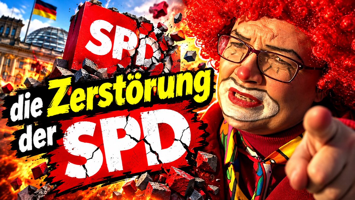 Fodsengnecht's tweet photo. Hey Leute ich plane ein „Zerstörung der SPD“ YouTube Spezial. Findet ihr dieses Thumbnail passend? #SPD https://t.co/kUy6s9WuGR