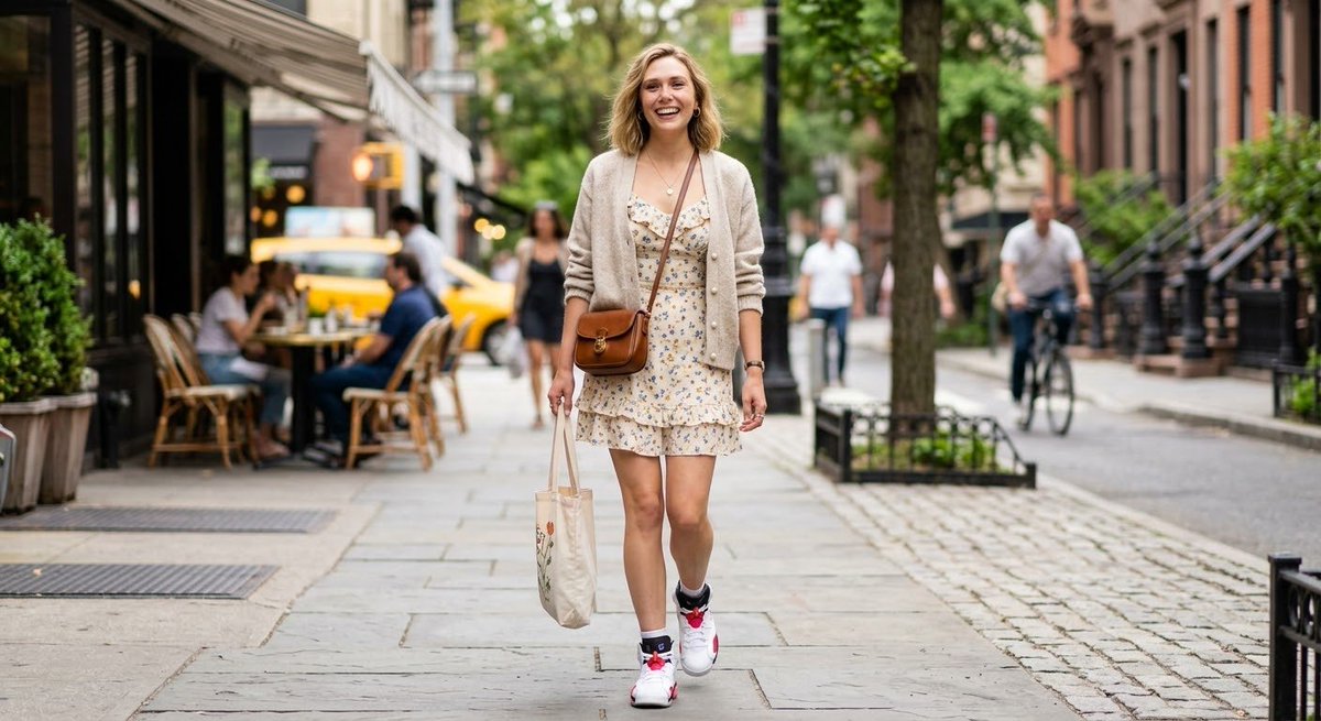 Rum1Ham's tweet photo. Elizabeth Olsen wearing Air Jordan 6's Bulls 2010. https://t.co/4Y8X5O1qxC