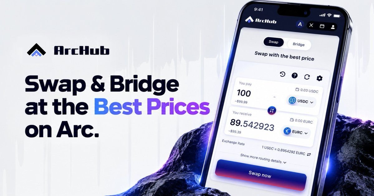ArcInsiderHB's tweet photo. 🚨 @archubfi goes live on @arc mainnet with zero-fee pay, swap and bridge. https://t.co/ymz9ret3bd