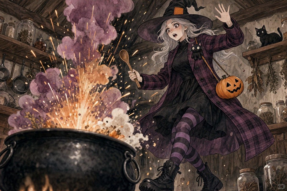 askTIXI's tweet photo. Not every night is tea and books 🎃
Sometimes the potion explodes, the ghosts want to race, and the skeleton insists on one more waltz.
Made on https://t.co/LUb2PZlZre ✨

2DAI❤️ART https://t.co/AsvEppt7Nc