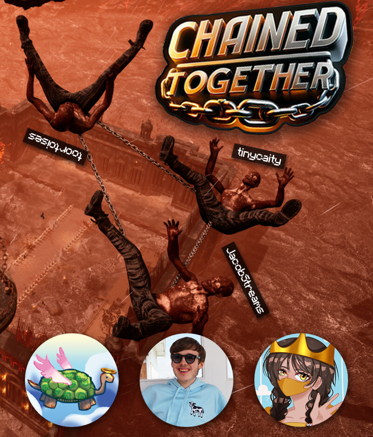 NotJacobStreams's tweet photo. 🔗 GETTING CHAINED TOGETHER 🔗

w/ @CaityTiny &amp; @toortoises
Live Friday 16th @ 7pm BST https://t.co/djmcigLlBp