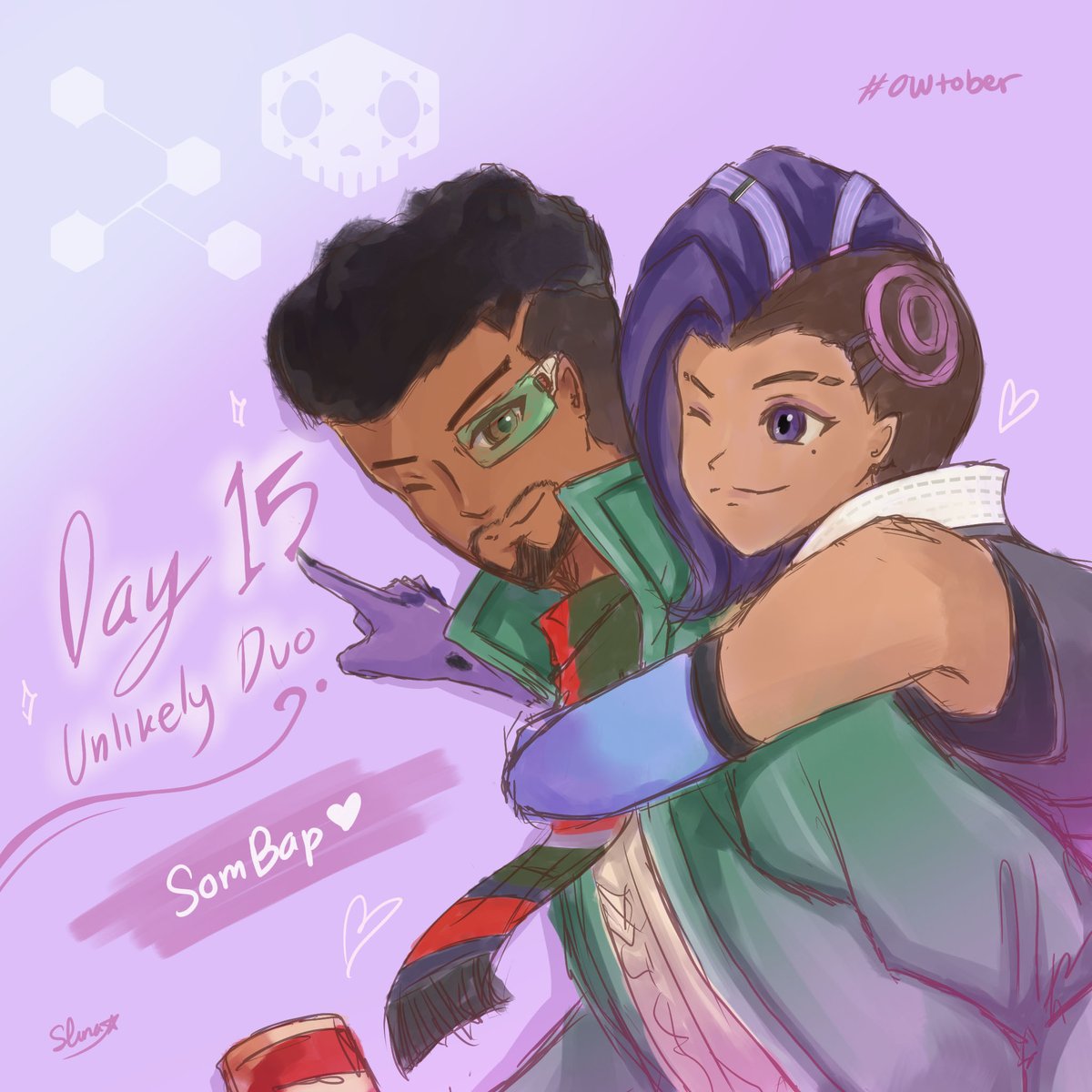 starrylunaaa's tweet photo. Day 15 - Unlikely Duo: Sombap
This ship is one of my OTP since OW1 and it's still one of my favorite.. π₯Ήβ€οΈ I still remember my first OW fan comic is them.. I love them together so much πππ
#Sombra #Baptiste #SomBap #OWtober #OverwatchFanart https://t.co/WI6hhxLzmE