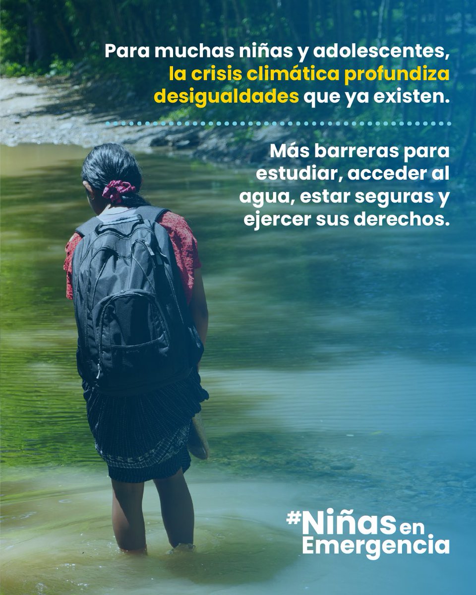 Juanctpy's tweet photo. Para muchos niños, niñas y adolescentes, la crisis climática profundiza desigualdades que ya existen. @PlanPy https://t.co/HiUfSDZ239