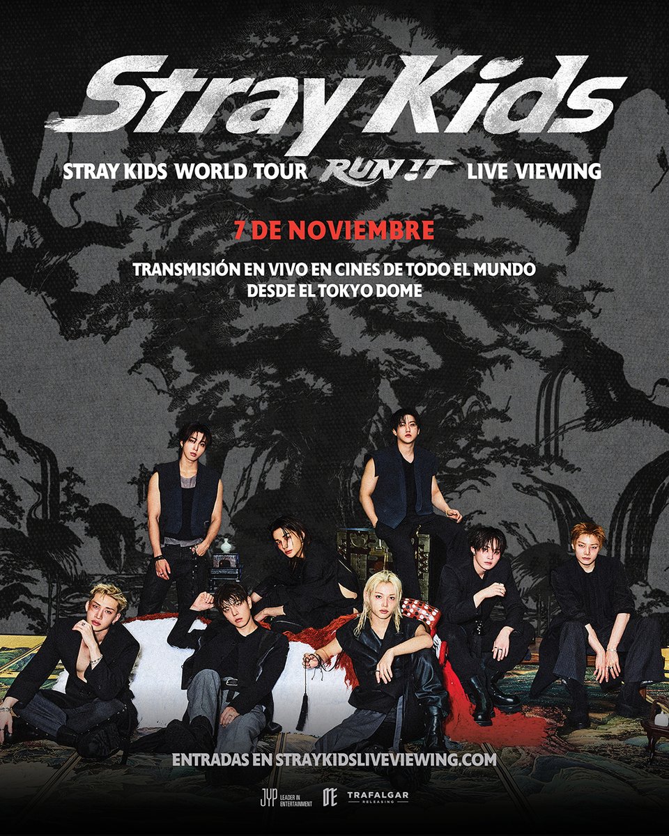 CinemarkSV's tweet photo. 🚨💥 ¡STAY YA HAY ENTRADAS! La energía de #StrayKids está por conquistar la pantalla grande de Cinemark. 🎶🔥 Vive RUN IT! LIVE VIEWING este 7 de noviembre. 💃👯🕺
🎟️ Compra tus entradas en https://t.co/593fgqgbUg o en la app CinemarkCA. #StrayKidsLiveViewing #Trafalgar https://t.co/Qi5a1RIBGB