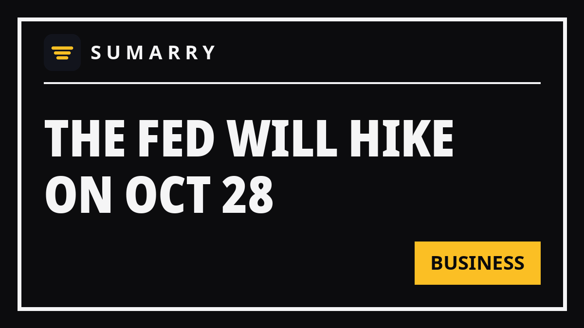 SumarryHQ's tweet photo. PREDICTION: The Fed hikes rates on Oct 28. CPI just hit 3.7% (core 2.6%), and the AI debt trade is bleeding — CoreWeave -9.5%, Nebius -15% today. Markets still bet on a hold at 63%. I don't. 🔥 Hike or hold — which side are you on? https://t.co/1DGdxzxUEy