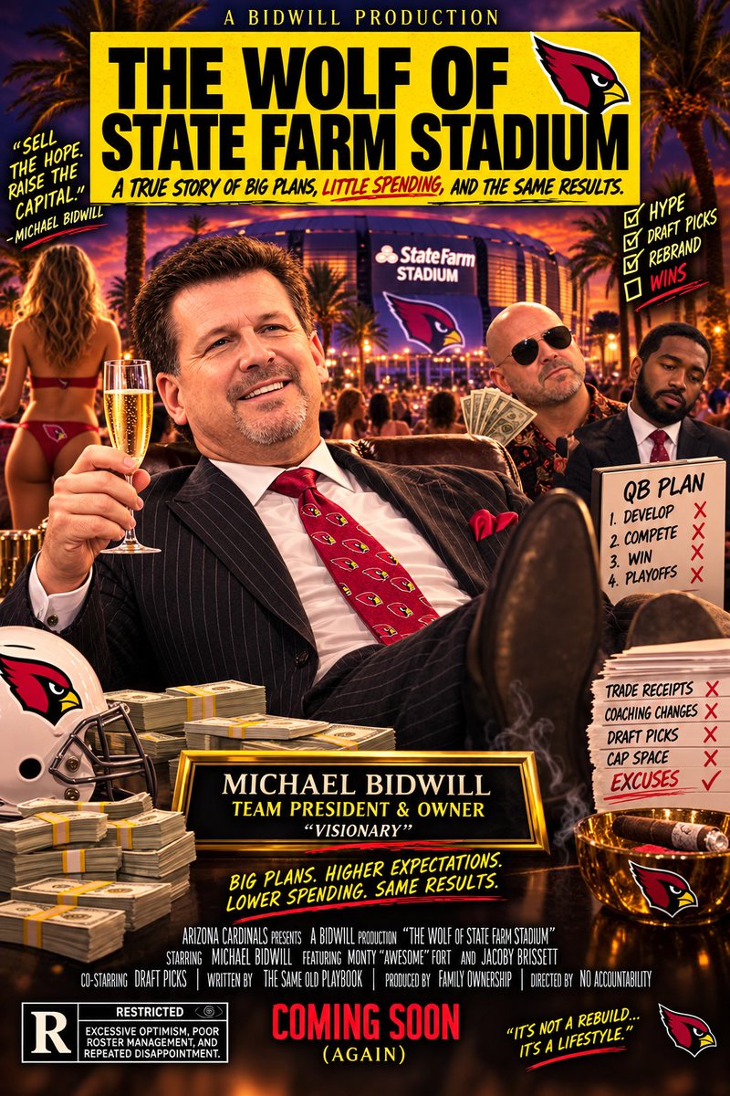 TucsonGoatGuy's tweet photo. @PHNX_Cardinals 
@JohnnyVenerable 
@BoBrack 
@AZCardinals @AZCardsInsiders @AZSports What do you think? Should we consider making a motion picture for this time in team history? https://t.co/G0KqrdZLRC