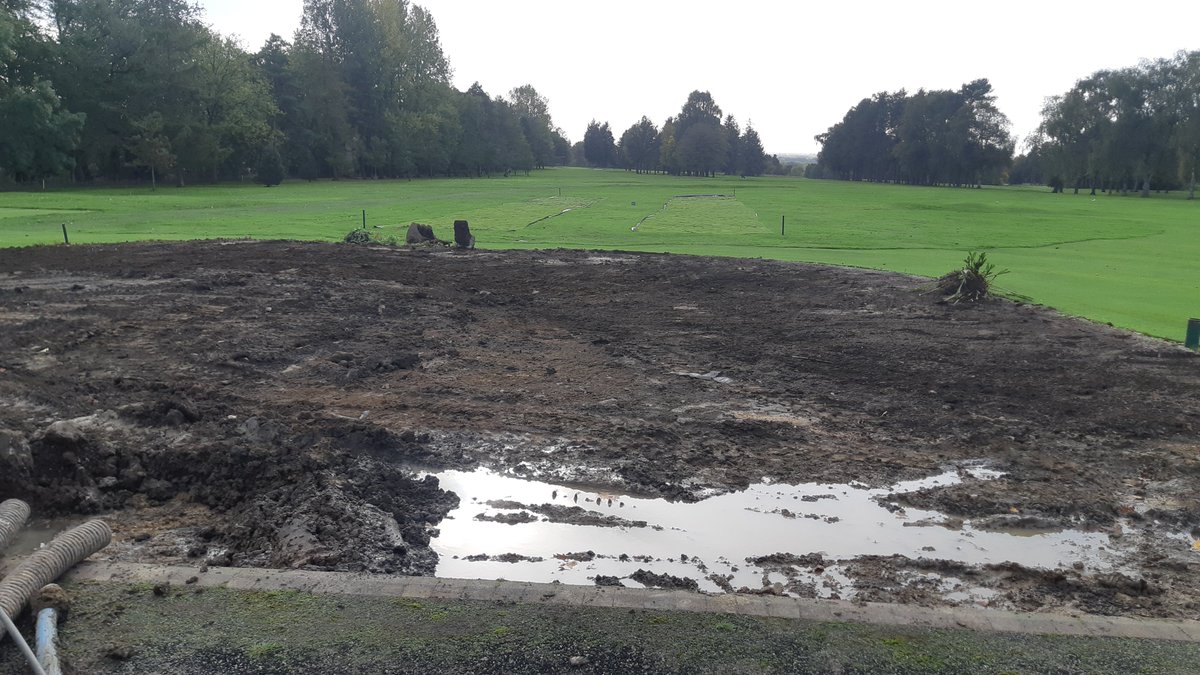 Clitheroegreens's tweet photo. All the topsoil &amp; clay now removed from the putting green, a bit of work to be carried out on the base then drains will be installed. https://t.co/SW5Syxu9g4