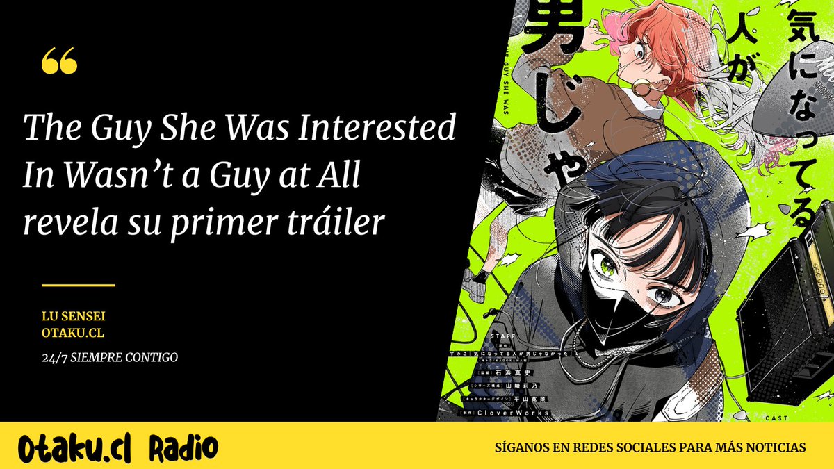 OtakuCLRADIO's tweet photo. Ki ni Natteru Hito ga Otoko Janakatta revela su primer tráiler

Recuerda sintonizar nuestra radio:  https://t.co/1PpCk66OpW 

#KiniOto #TheGuySheWasInterestedinWasntaGuyatAll #noticiasdeanime #anime2026 #anime #jpop #jrock #vocaloid #CulturaOtaku #otakucl #AnimeRadio https://t.co/FU3ZM3cRWJ