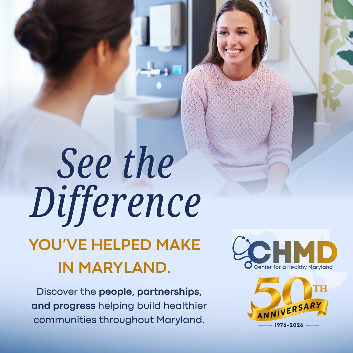 CFHMupdates's tweet photo. As CHMD marks fifty years, we're focusing on impact: the partnerships built, healthcare professionals supported, systems strengthened and communities reached through collaborative public health work. 

Go to our website to learn more: https://t.co/m28rnharpL

#CHMD50 #HealthyMaryland