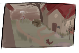 tvoyasashi's tweet photo. gonna finally share some portfolio stuff, czech village finished vs thumbnail #portfolioday #backgroundart https://t.co/yD0rAXjPf4