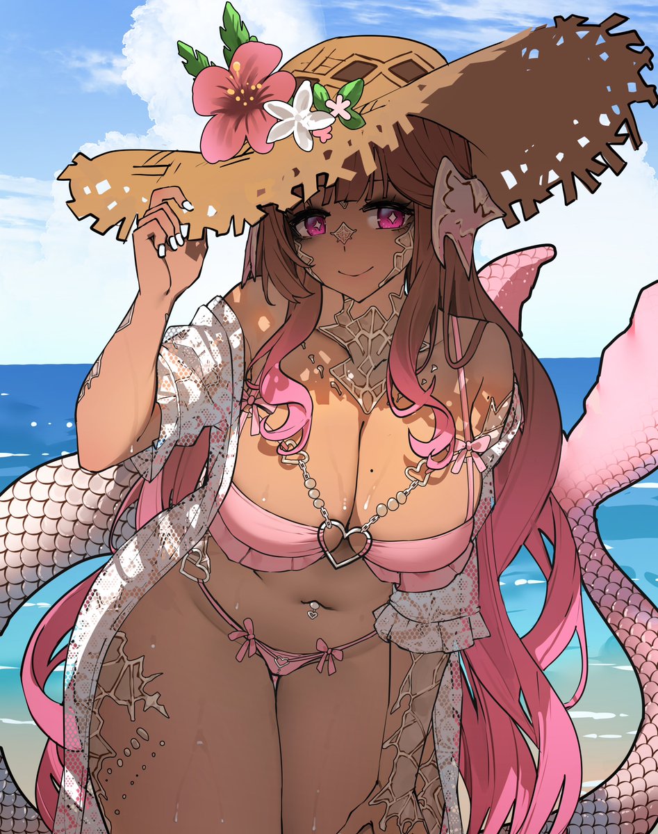softfishie's tweet photo. Almost done with the Kyary art I got hehe, this time I got her in my favourite swimsuit for her and she looks so gorgeous, so detailed too !! 🥺🩷
By @/vierzeck c: https://t.co/2wd7hvon0H