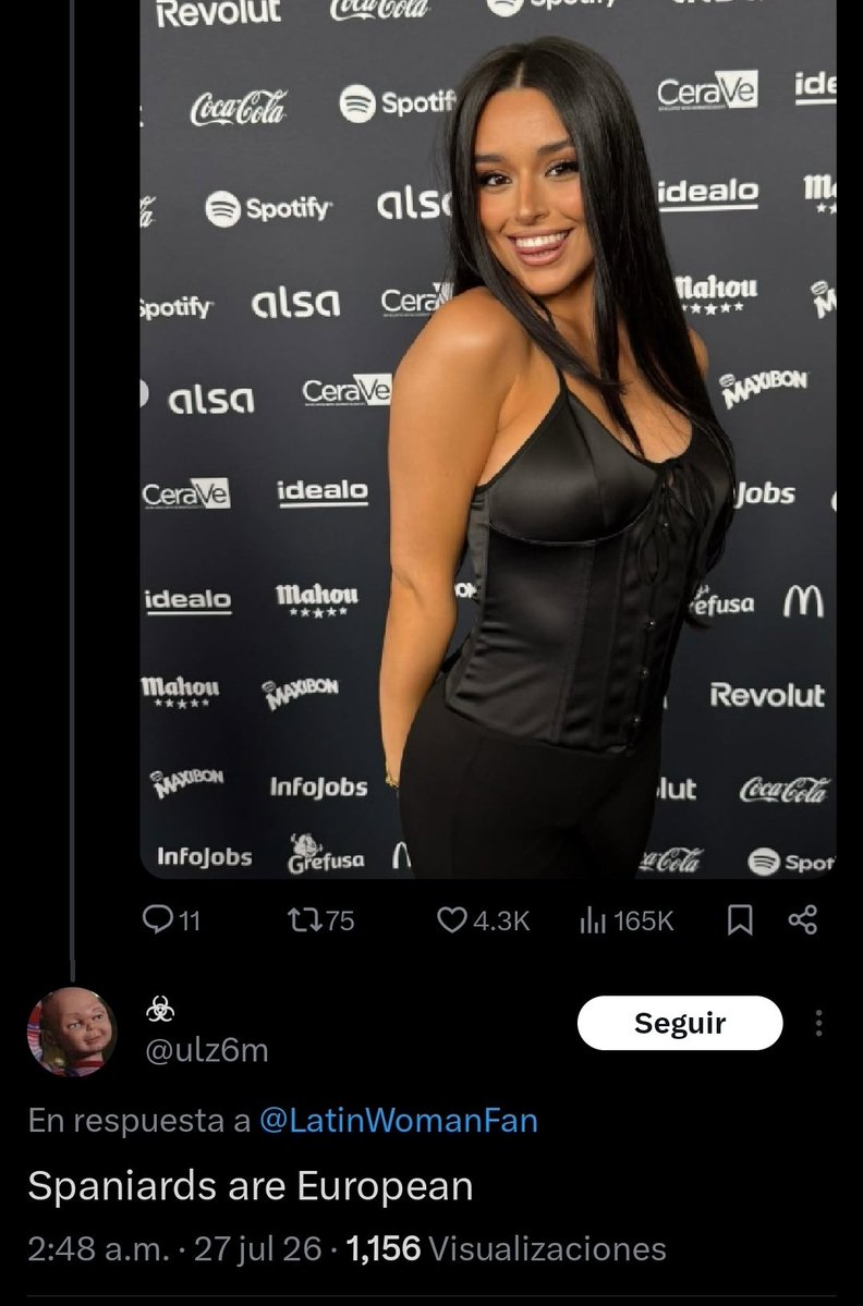 Gorgeyhau's tweet photo. @goyimbaneado @RomanRapist666 No hay ningun complejo detrás mi fucking moroñol, físicamente eres igual a tus primos hermanos los marroquíes jaja, tus mismos hermanos los nórdicos te lo recuerdan a diario, no es extraño ver a nórdicos bardear o meterse con la apariencia y el color de los de tu especie 😂😅 https://t.co/nKOxcgOqjz