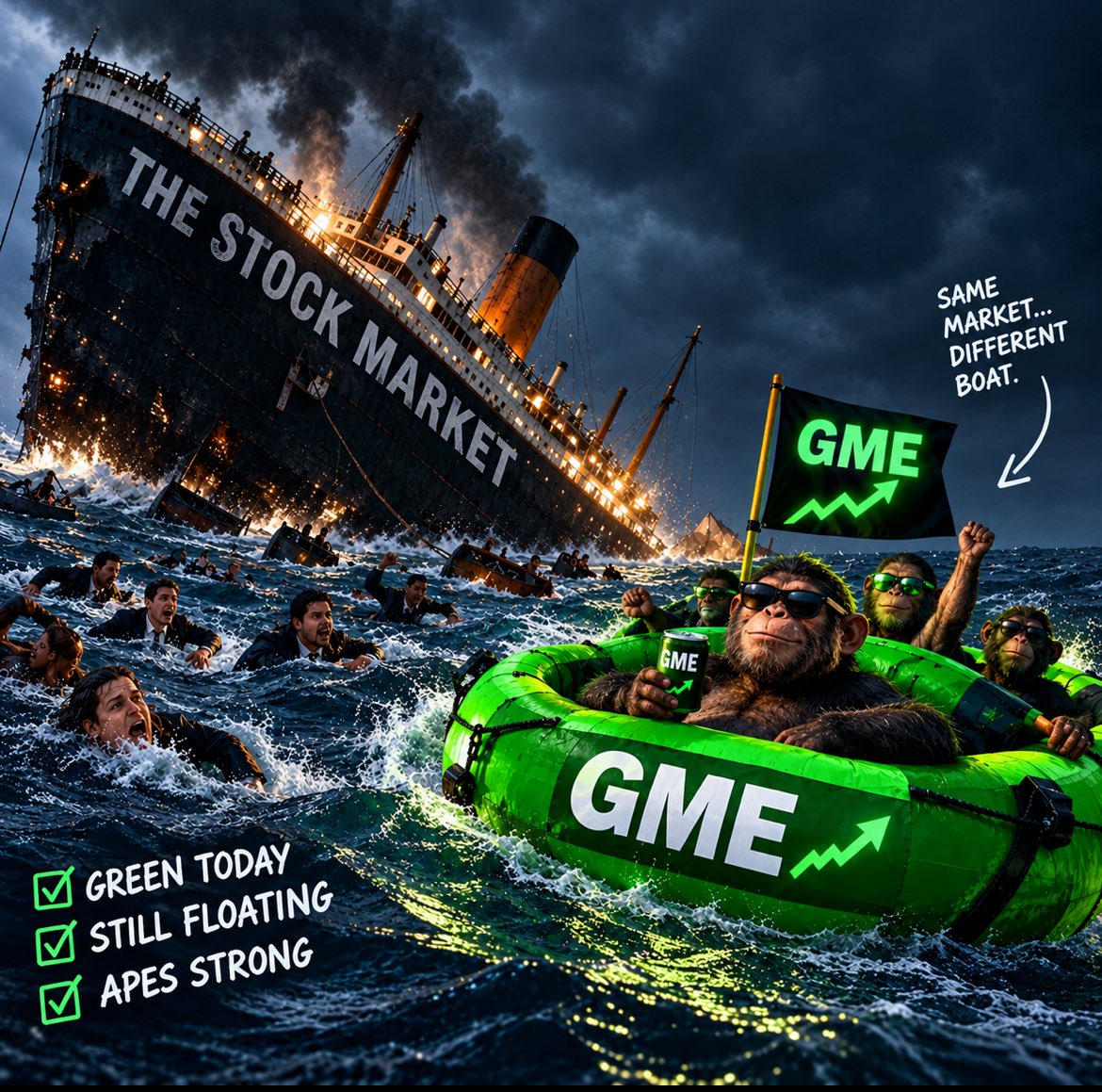 WhaleStreetInc's tweet photo. There’s still room on the life rafts..

$GME https://t.co/OTt3US5Ke0