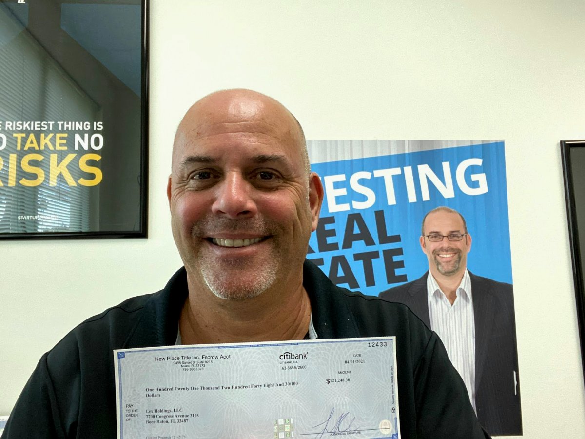 LexLevinrad's tweet photo. 💰 THIS $121,000 CHECK CAME FROM ONE FIX & FLIP DEAL!

Now, that’s not all profit. There were repairs, interest and holding costs.

The real net profit on this deal was a little over $80,000!
One house. One fix and flip. Over $80,000 in net profit.

The real question is…

Do you want to learn how to make money fixing and flipping houses like this?

And that's exactly what I'm going to be teaching you this weekend!

🏠 FIXING & FLIPPING HOUSES BOOT CAMP
📅 Friday, October 16 to Sunday, October 18, 2026
🎓 Three Days of Hands-On Training with Lex Levinrad
📍 Live Event in Deerfield Beach, Florida
🚌 Includes a Bus Trip to Home Depot on Saturday

⚠️ ONLY 2 SEATS LEFT! REGISTRATION CLOSES TOMORROW!

📞 Call (561) 948-2127 to reserve one of the last seats!

👇 Click Below to Learn More
https://t.co/zPrgUyqq7K

💰 YOU MAKE YOUR MONEY WHEN YOU BUY!

Rule Number 1: NEVER OVERPAY!

You need to know what the house will be worth after it's fixed up — we call this the After Repair Value (ARV).

You need to understand comparable sales, inventory and prices on the MLS.

And you need to know your exit strategy BEFORE you buy.

🏠 HERE'S WHAT YOU'LL LEARN AT THE BOOT CAMP THIS WEEKEND:

✅ How to find distressed houses worth fixing and flipping
✅ How to analyze comparable sales and determine ARV
✅ How to calculate your maximum offer purchase price
✅ How to estimate repairs, labor and material costs
✅ How to find and manage contractors and subcontractors
✅ How private lenders and hard money can be used to fund deals
✅ How to use my Rehab Property Calculator so you can estimate your potential profit before you buy

You'll learn how to:

FIND → ANALYZE → FUND → FIX → FLIP → PROFIT

⚠️ ONLY 2 SEATS LEFT — REGISTRATION CLOSES TOMORROW!

Our boot camp capacity is only 60 people.

58 of those are sold and now we're down to the final two seats.

I'll be there.

Many of my successful students will be there.

The question is… WILL YOU BE THERE?

🔥 Don't just watch other people make money fixing and flipping houses.

Learn how to do it yourself!

📞 Call (561) 948-2127 to reserve your seat!

https://t.co/zPrgUyqq7K

Registration closes tomorrow at 2 P.M.