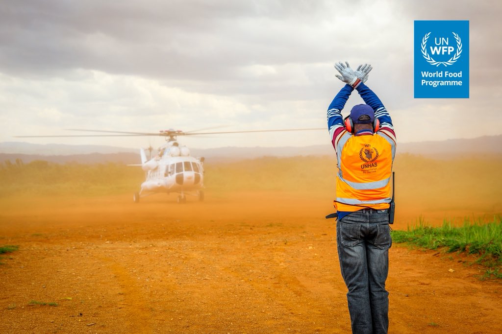 WFPDRC's tweet photo. “Being here is my contribution to the Ebola response.”

Working with @WFP_UNHAS since 2014, Jean-Christ helps ensure that helicopters🚁can land safely in Mungbwalu 🇨🇩, enabling humanitarian &amp; health teams, &amp; essential supplies, to reach communities affected by the Ebola outbreak. https://t.co/X6CJ5ZrymZ