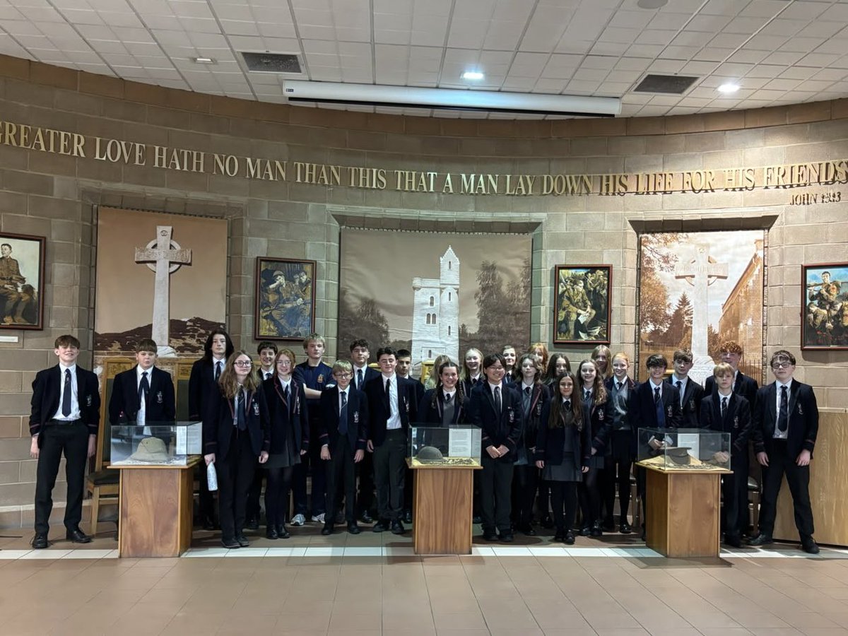 SommeAssoc's tweet photo. It was a busy day at the Somme Museum today with 180 students from Wallace High School, Lisburn visiting as part of our educational programme. 

They were taken around the Museum by Austin, Trevor &amp; John &amp; then each group had an interactive session. 
#educatingfuturegenerations https://t.co/5VeG4CSg15