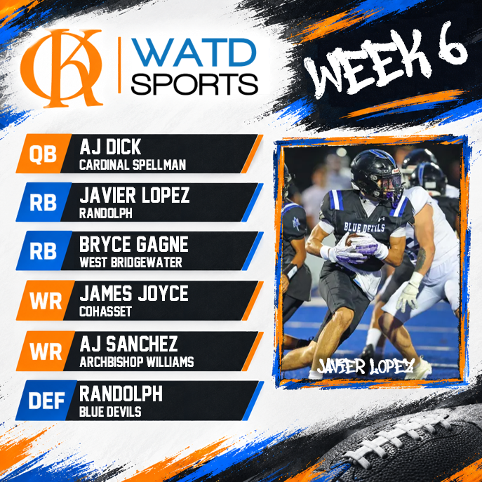 SEonWATD's tweet photo. Week 6 WATD Fantasy Draft:  Quinn’s Squad  

QB-AJ Dick, CS
RB-Javier Lopez, RAN
RB-Bryce Gagne, WB
WR-James Joyce, COH
WR-AJ Sanchez, AW 
DEF-@rhsbluedevilfb 

📺 LINK IN REPLIES

@Javier__Lopez4 @Ajsanchez_3 @brycegagne https://t.co/dEN4ixcm17