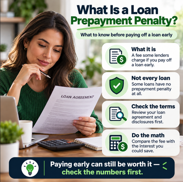 SimpleFastLoans's tweet photo. Paying off a loan early? Plot twist: Some lenders charge a fee for that.

It's called a prepayment penalty, and it could reduce your interest savings.

Know what to check before paying early: https://t.co/z6GsTEQtX2

#PersonalLoans #MoneyTips https://t.co/U6lkp8Luno