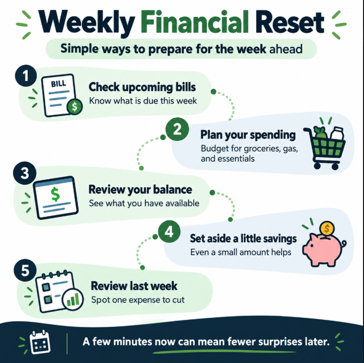 SimpleFastLoans's tweet photo. New week, same bills? Get ahead of them.
Your 10-minute money reset:
✅ Check upcoming bills
✅ Set a grocery and gas budget
✅ Review your balance
✅ Plan a little savings
✅ Cut one unnecessary expense
Plan now. Stress less later.
#BudgetTips #MoneyManagement https://t.co/r5lJY6o2cT