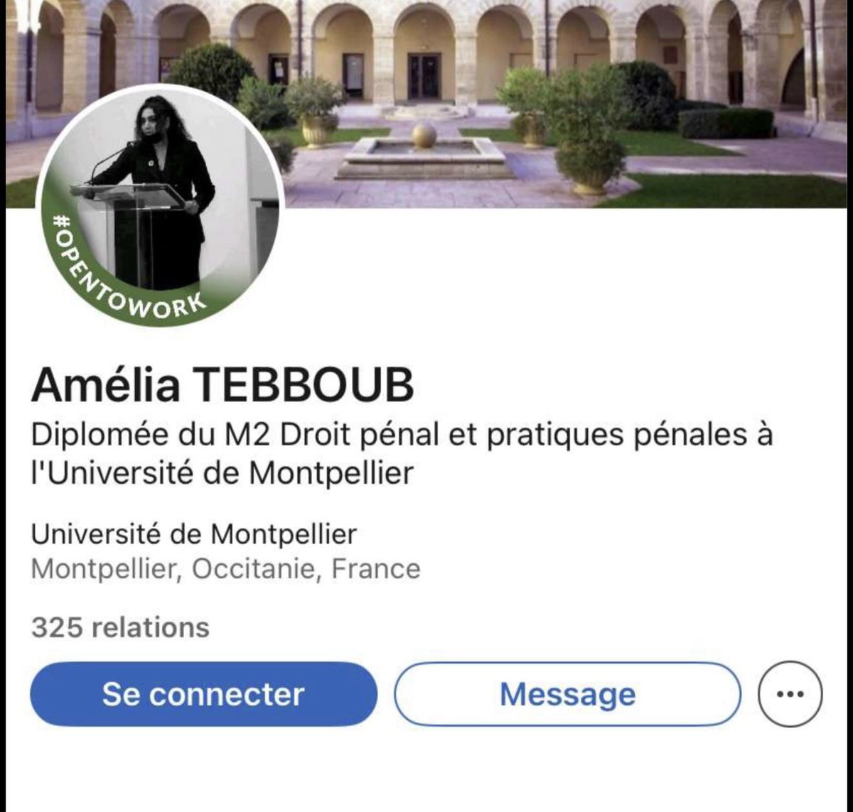 SwordOfSalomon's tweet photo. 🚨⚖️ SIGNALEMENT : Amélia Tebboub est une militante LFI franco-algérienne 🇫🇷🇩🇿 de 25 ans. Elle réside à Gigean (34) et étudie le droit à la @Faculte_DSP_UM de l’Université de Montpellier (@umontpellier).

‼️Sur son compte X anonyme @animus_necandii, Amélia fait l’apologie du terrorisme et des massacres du 7 octobre, glorifie le Hamas et appelle à l’anéantissement des sionistes, donc de l’immense majorité des juifs.

⚖️🎓Amélia Tebboub vient de passer les épreuves écrites de l’examen d’entrée au CRFPA pour devenir avocate.

⚠️ Nous alertons @GClamour, doyen de l’@umontpellier, et le @BarreauMTP : les publications d’Amélia Tebboub, qui font l’apologie du terrorisme et glorifient le Hamas, constituent un défaut de moralité qui devrait faire obstacle à sa prestation de serment, si elle atteint cette étape. Dans son arrêt du 15 mai 2025 (Cour d’appel de Paris, n° 24/10327), la Cour a confirmé le refus d’inscription de l’étudiante Camélia Mekkiou, notamment au regard de publications en soutien au Hamas que nous avons nous-mêmes signalées ici même.

🚔 Ces propos doivent également donner lieu à des poursuites pénales.

cc @Prefet34 @Gendarmerie_034 @PhBaptiste @sup_recherche @Association_OJE @ActionsAvocats @ObservatoireOjf