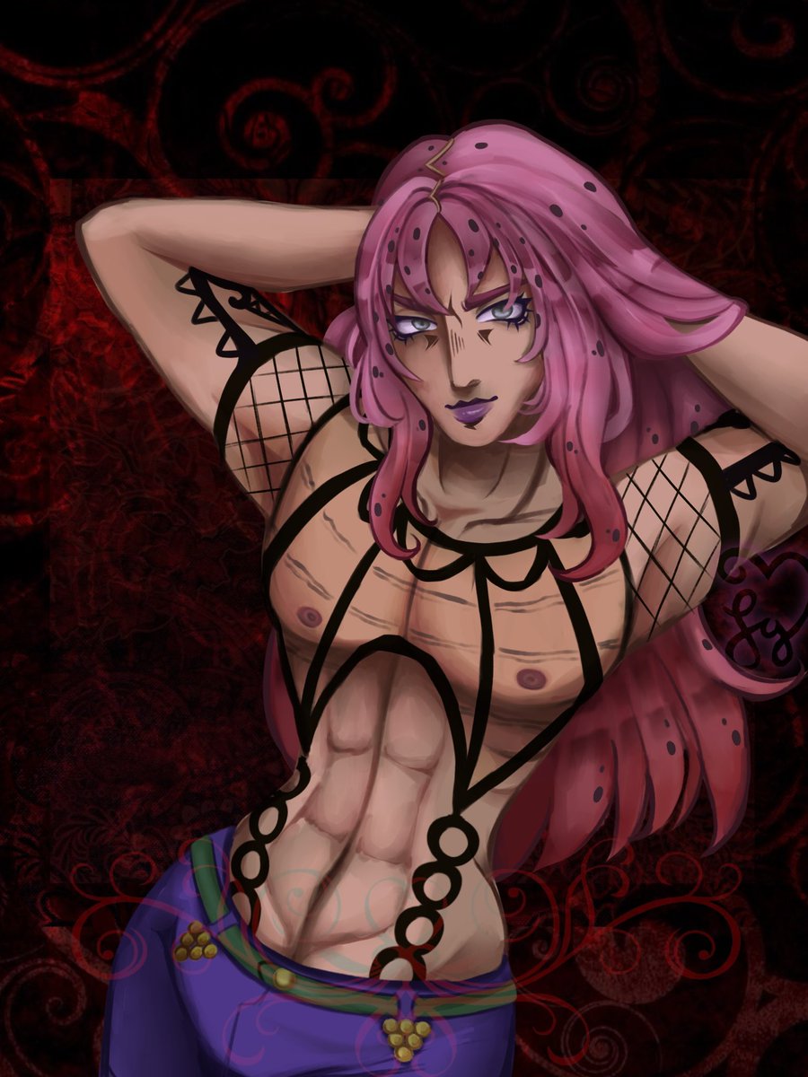 princessgrl67's tweet photo. old diavolo drawing... tiktok didn't like that he wasn't anatomically accurate and i said idgaf #art #diavolo #jjba https://t.co/p2NP4mw55B