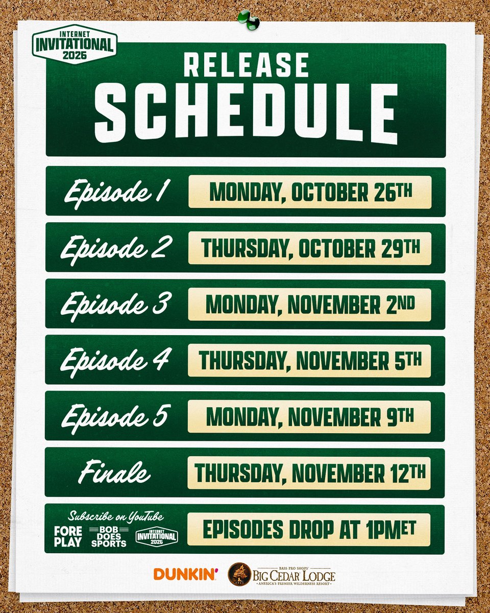 barstoolsports's tweet photo. The Internet Invitational. Season 2. October 26. Presented by @dunkindonuts https://t.co/GXcumzIAFx